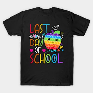 HapLast Day Of School Teacher Student Pop Graduation T-Shirt